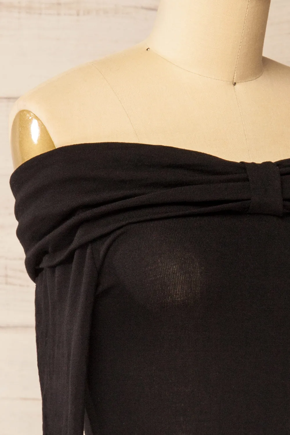 Haeju Black | Off-Shoulder Top w/ Bow sold by Boutique 1861 product image thumbnail 4