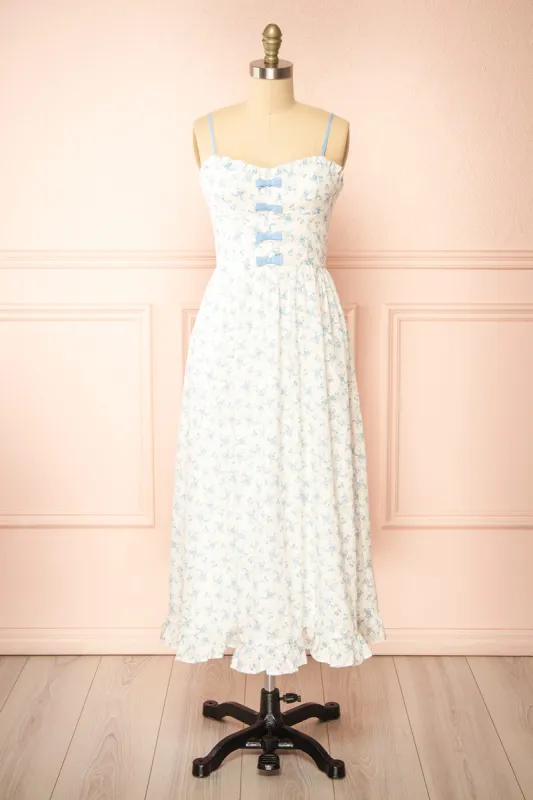 Jayanne | Long Floral Dress w/ Bustier Top sold by Boutique 1861