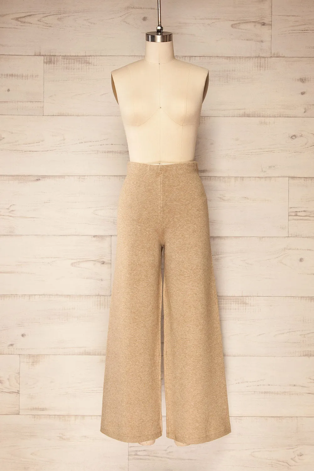 Jimina | Taupe Wide Leg Loung Pants sold by Boutique 1861