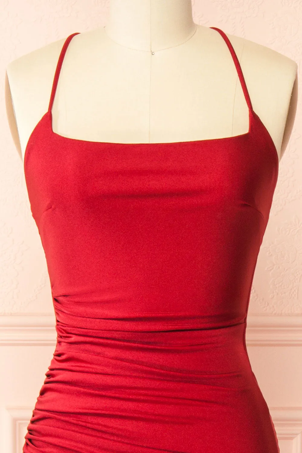 Akari Burgundy | Mermaid Maxi Dress sold by Boutique 1861 product image thumbnail 4