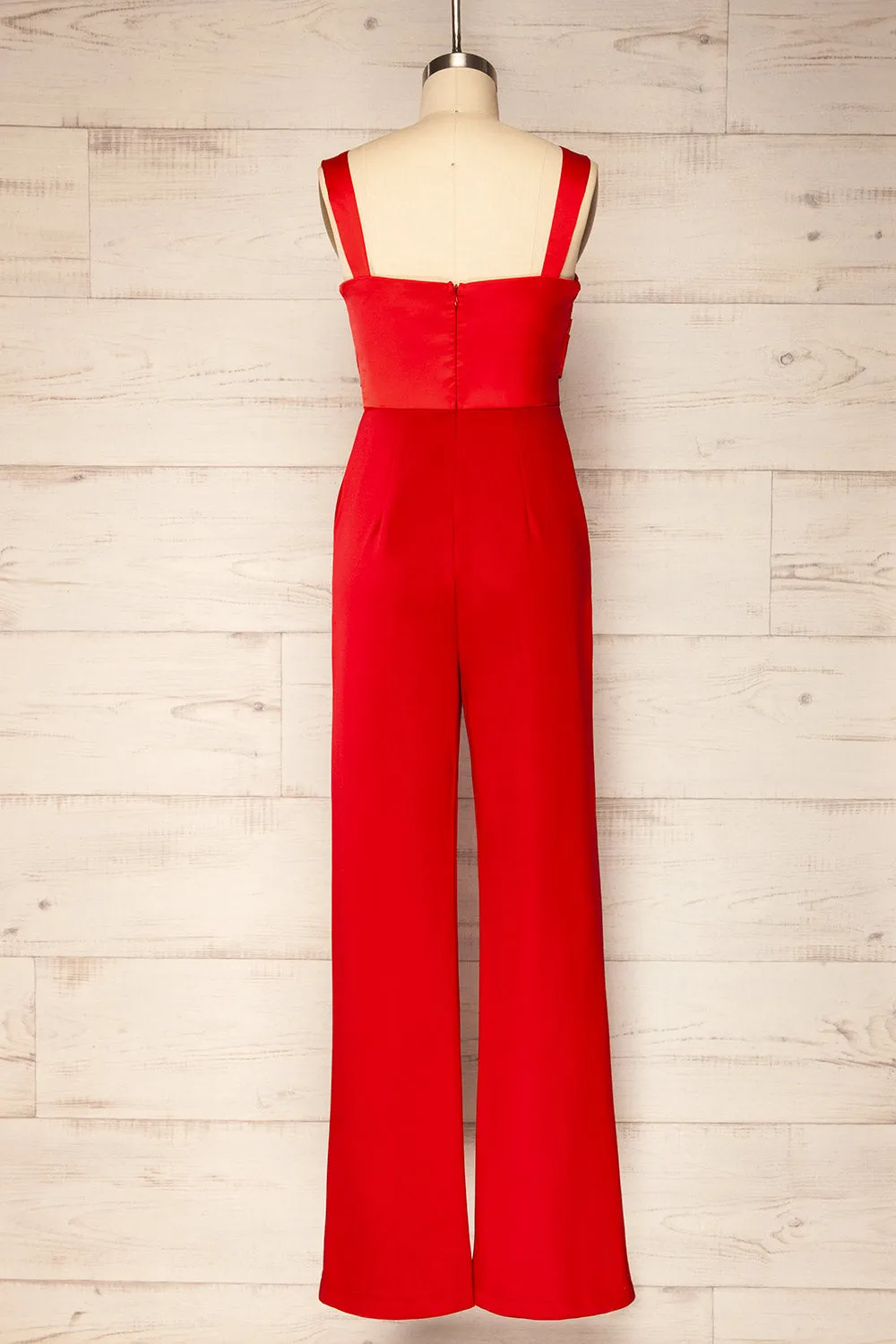 Willow Red | Sleeveless Bustier Jumpsuit sold by Boutique 1861 product image thumbnail 5
