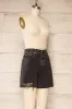 Aviles | Distressed Black High Rise Shorts sold by Boutique 1861
