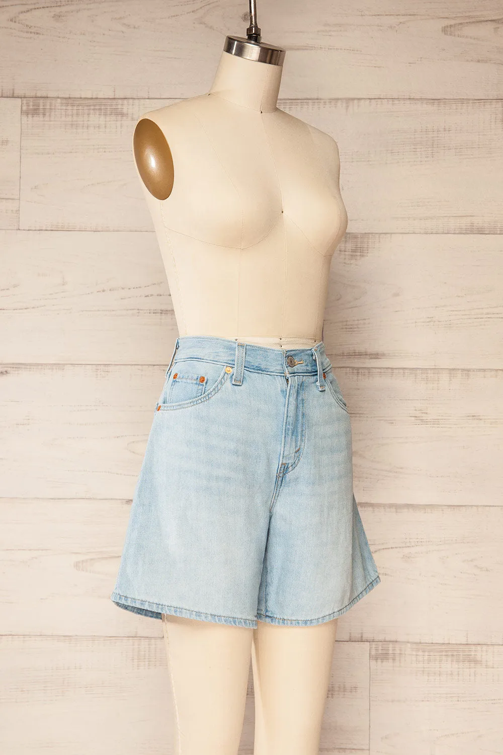 Betim | High-Waisted Baggy Blue Shorts sold by Boutique 1861 product image thumbnail 3