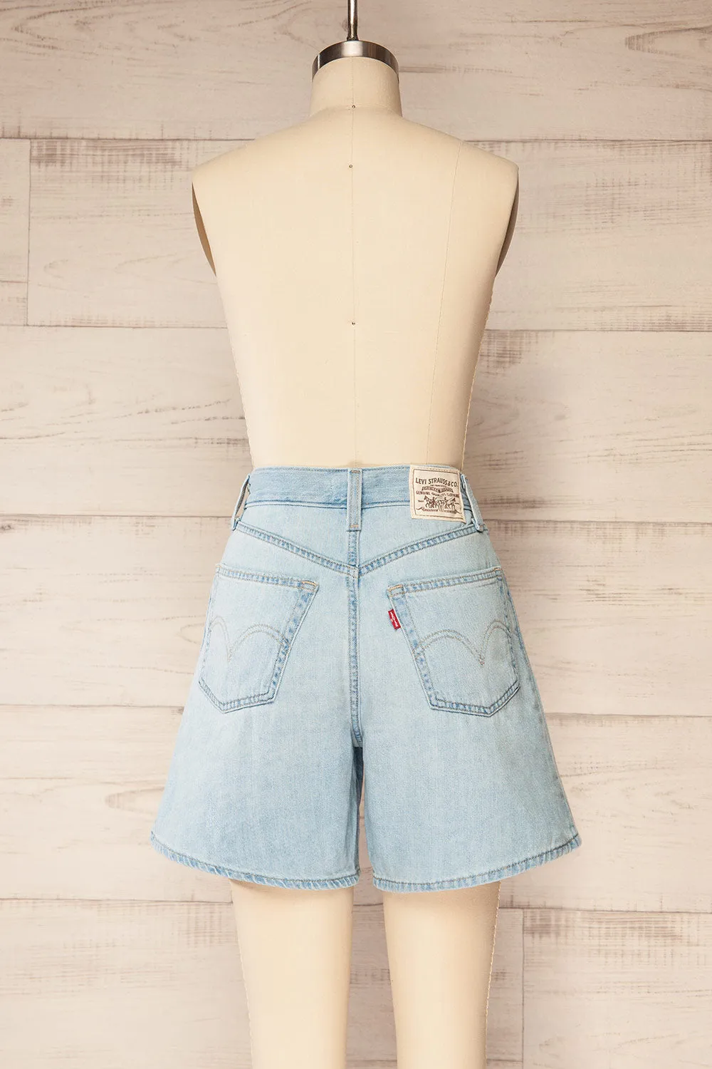 Betim | High-Waisted Baggy Blue Shorts sold by Boutique 1861 product image thumbnail 5