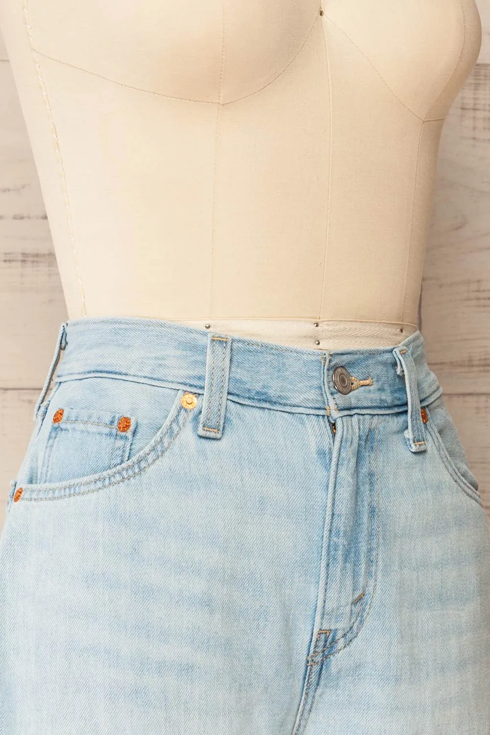 Betim | High-Waisted Baggy Blue Shorts sold by Boutique 1861 product image thumbnail 4