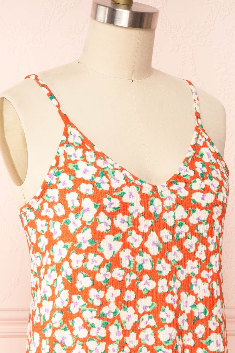 Nathalie | Short Colorful Floral Midi Dress sold by Boutique 1861 product image thumbnail 4