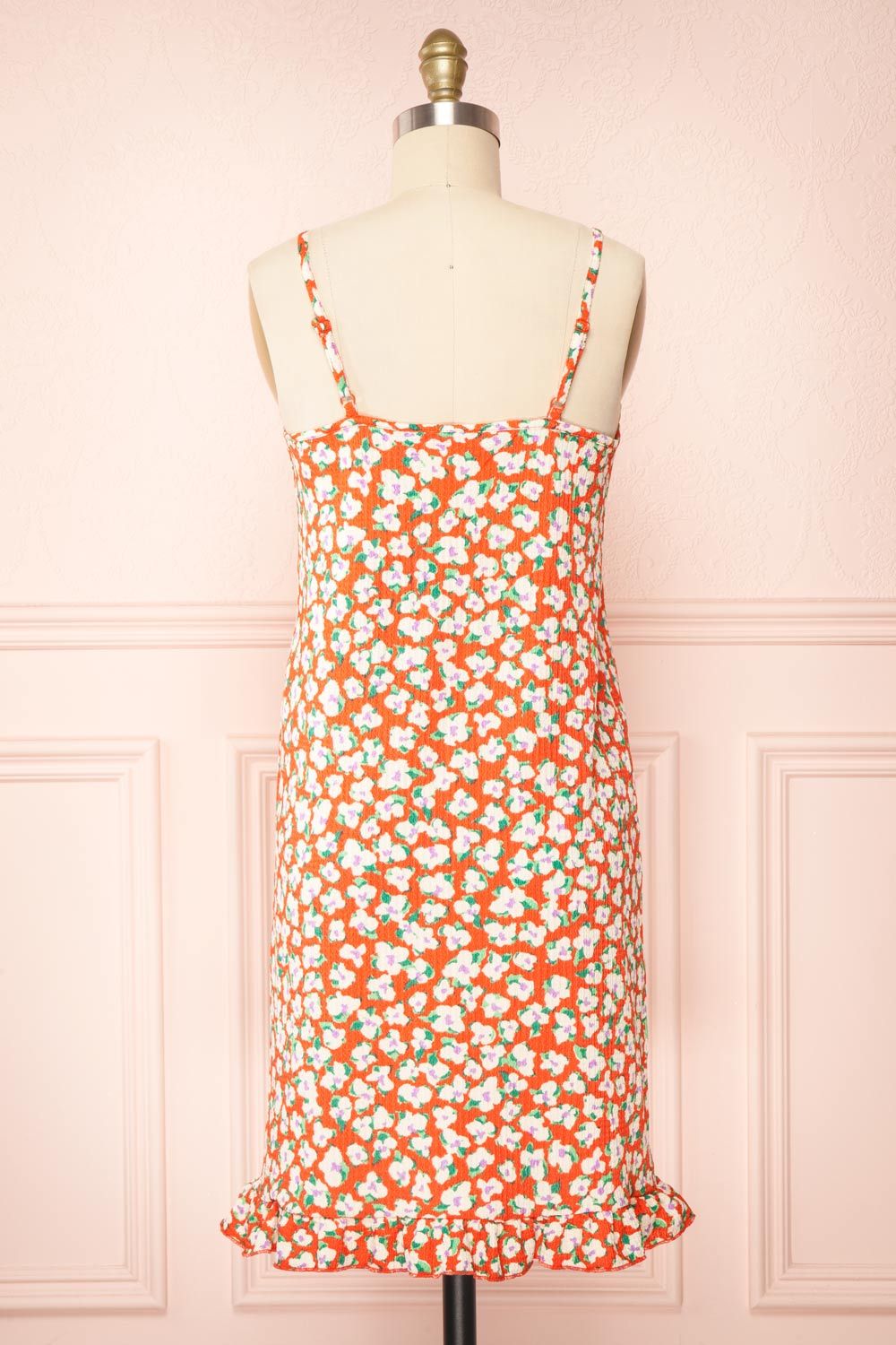 Nathalie | Short Colorful Floral Midi Dress sold by Boutique 1861 product image thumbnail 5