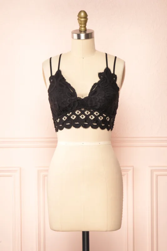 Niken Black | Lace Bralette sold by Boutique 1861