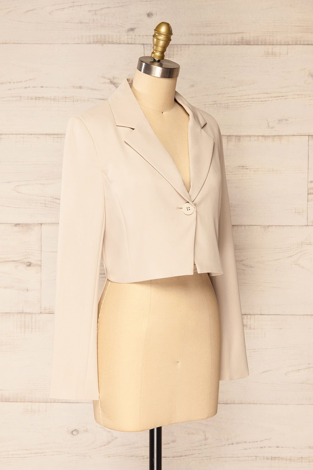 Gaborone Beige | Cropped Blazer sold by Boutique 1861 product image thumbnail 3