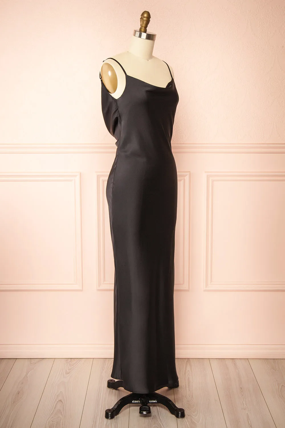 Stacy Black | Long Satin Dress w/ Open Back sold by Boutique 1861 product image thumbnail 4