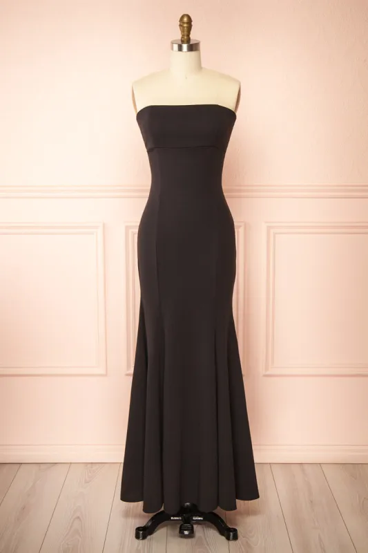 Aeji Black | Strapless Mermaid Dress with Corset Back sold by Boutique 1861