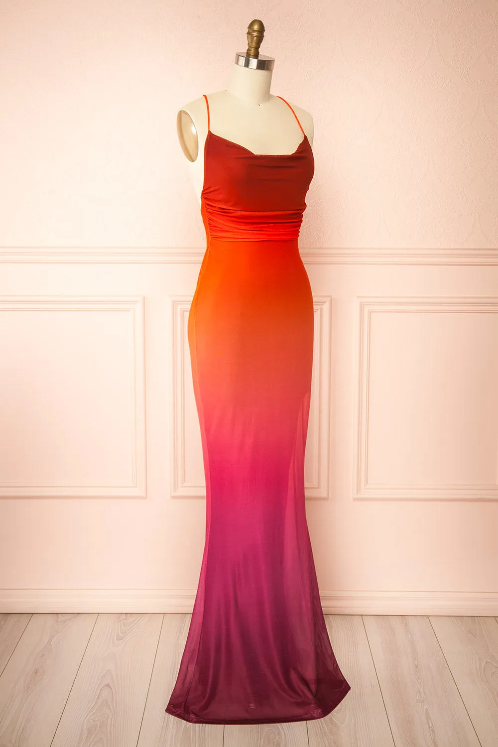 Daytona | Ombre Fitted Mesh Maxi Dress sold by Boutique 1861 product image thumbnail 4