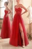 Penelope Red | Sparkling Tulle Maxi Dress sold by Boutique 1861