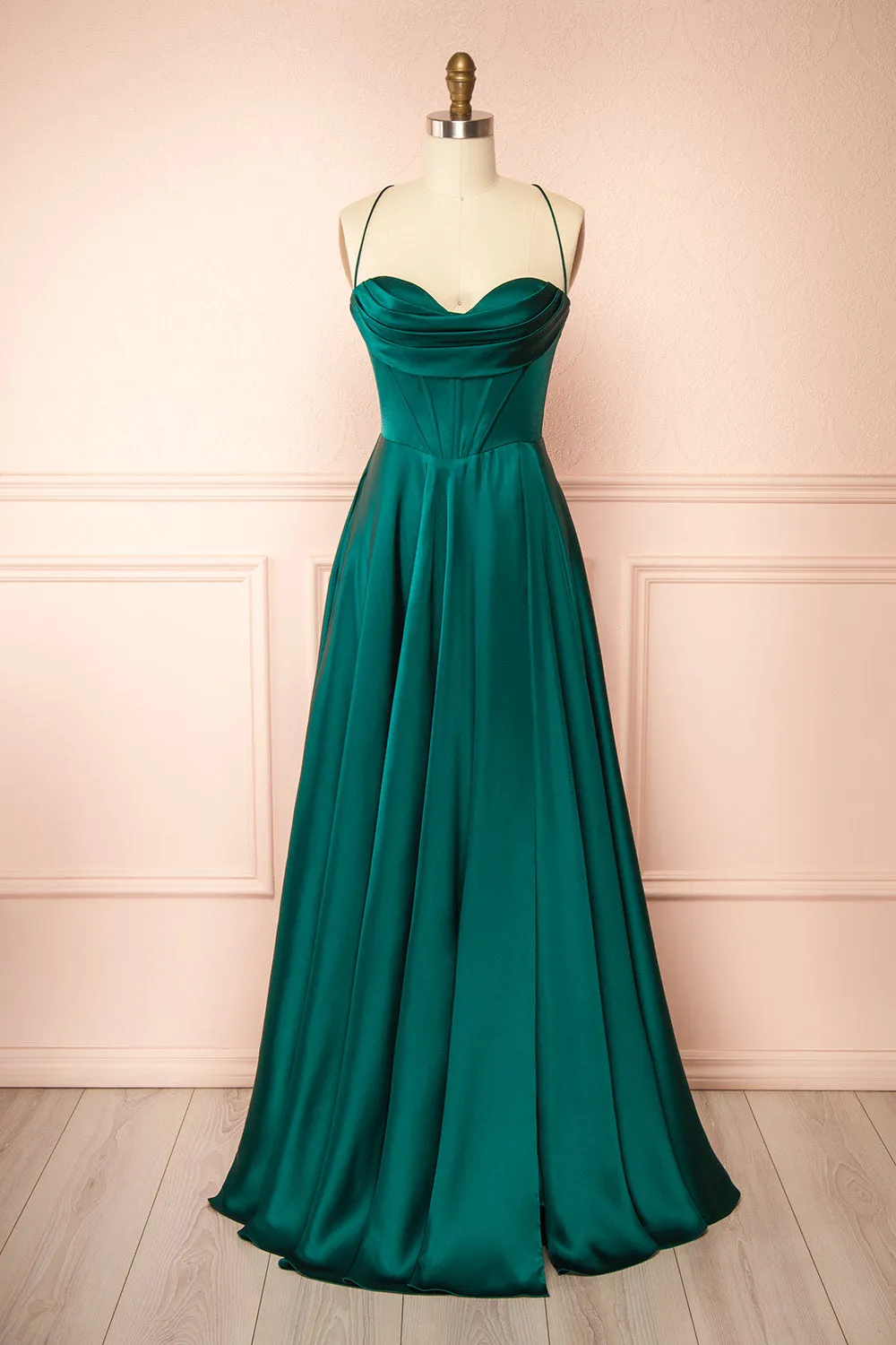 Misha Green | Corset Cowl Neck Maxi Dress sold by Boutique 1861