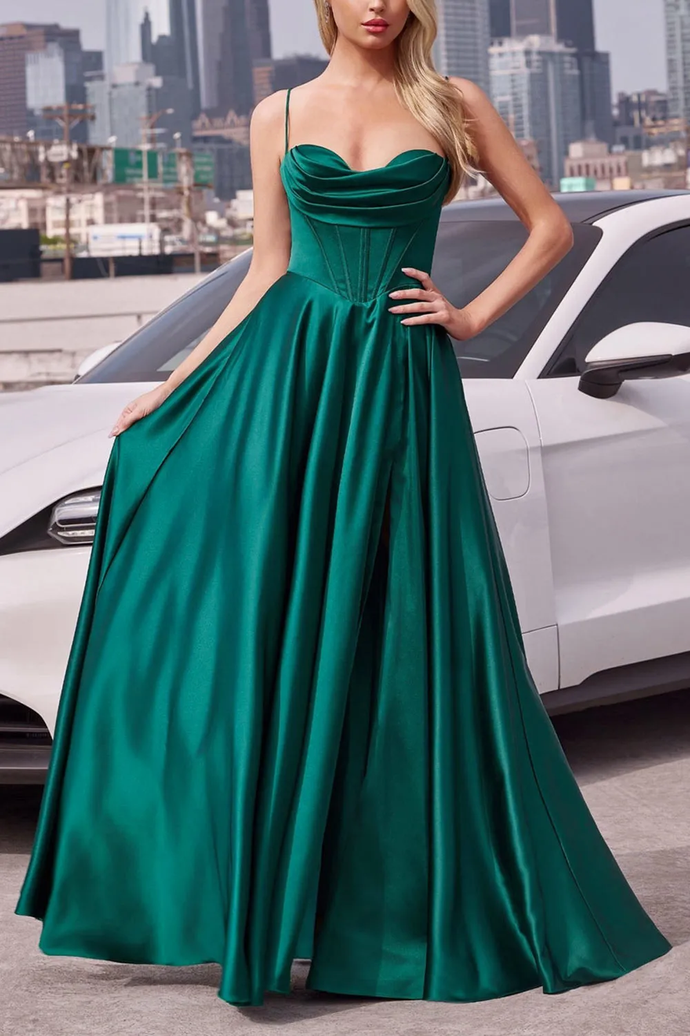 Misha Green | Corset Cowl Neck Maxi Dress sold by Boutique 1861 product image thumbnail 2