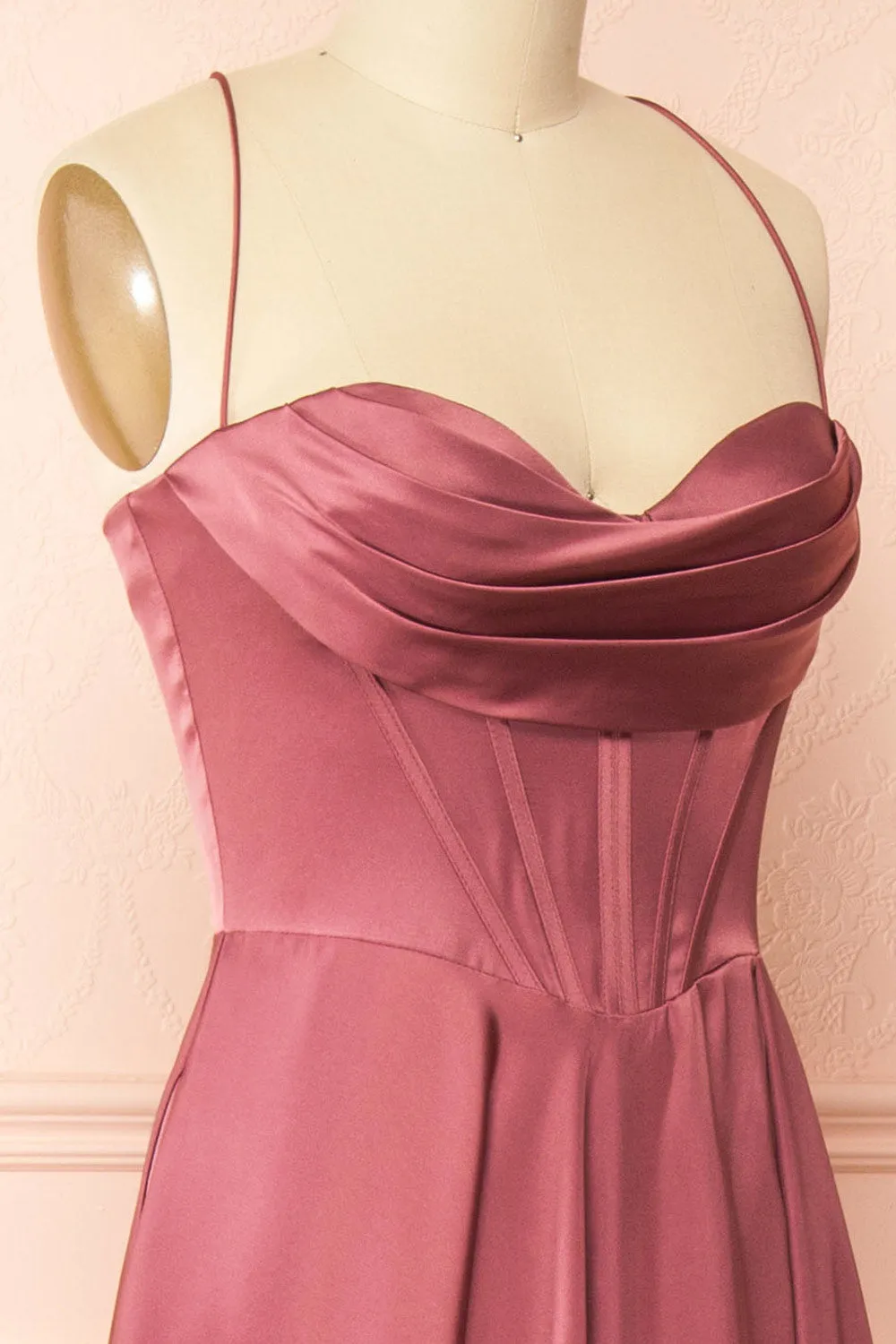 Misha Mauve | Corset Cowl Neck Maxi Dress sold by Boutique 1861 product image thumbnail 5