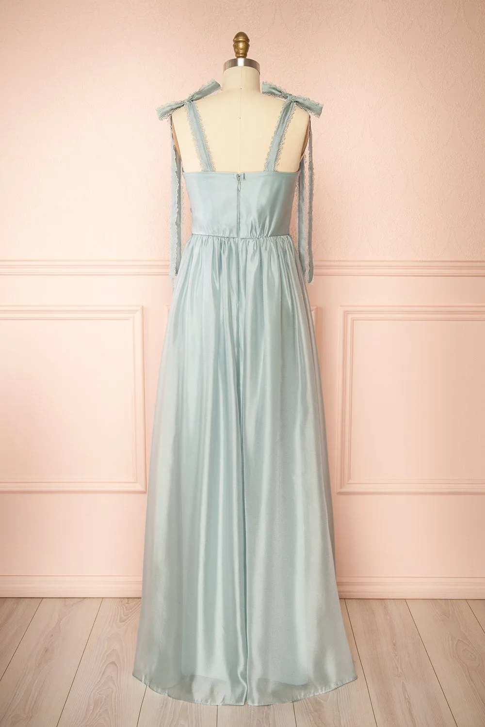 Indya Blue | Organza Maxi Dress w/ Tie Straps sold by Boutique 1861 product image thumbnail 5