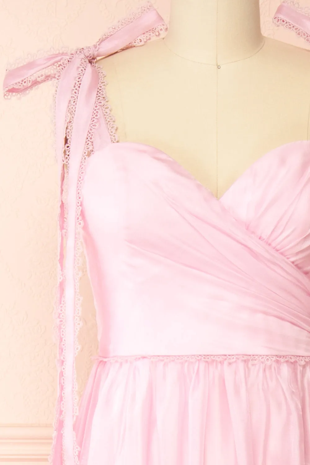 Indya Pink | Organza Maxi Dress w/ Tie Straps sold by Boutique 1861 product image thumbnail 2