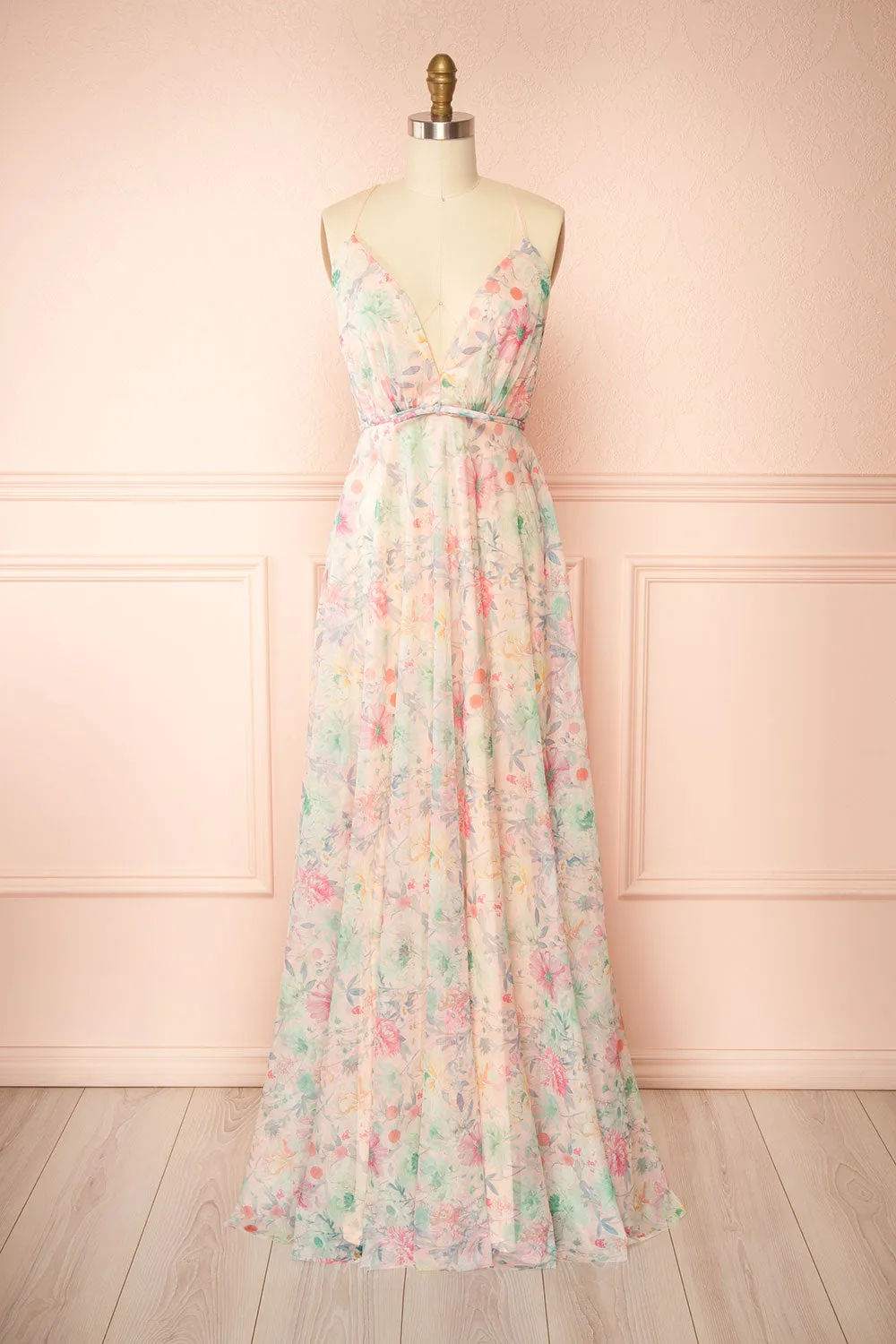 Rosehall | Floral A-Line Maxi Dress sold by Boutique 1861