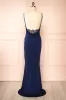Nayla Navy | Mermaid Maxi Dress w/ Open Back sold by Boutique 1861
