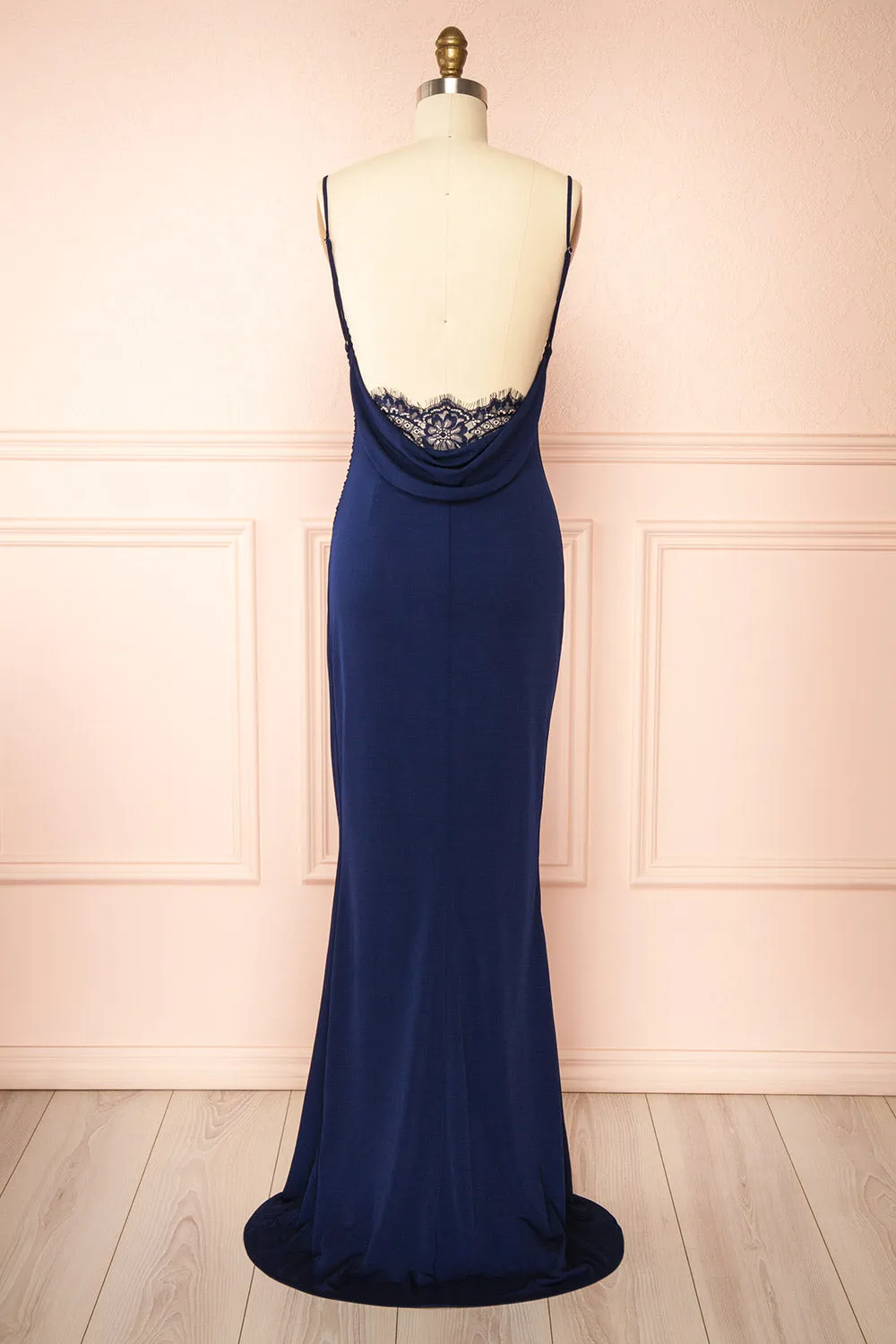 Nayla Navy | Mermaid Maxi Dress with Open Back sold by Boutique 1861 product image thumbnail 3