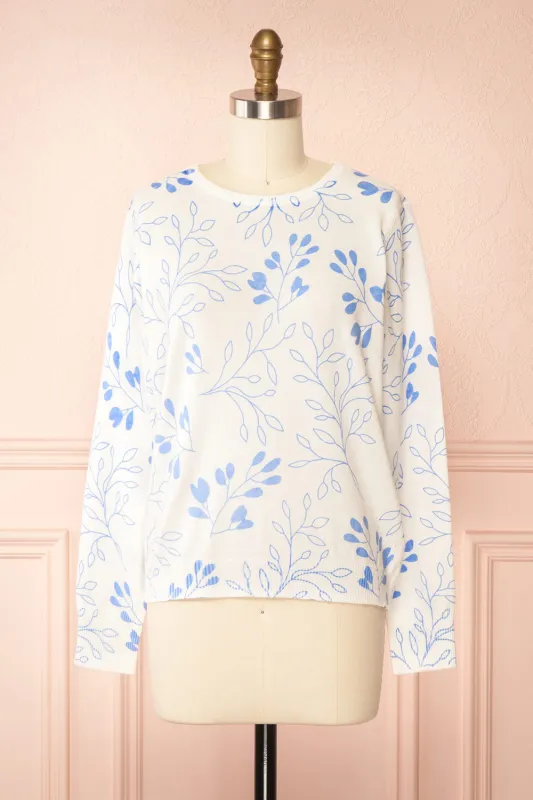 Carahee | White Floral Top sold by Boutique 1861