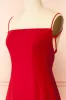 Izabella Red | A-line Maxi Dress with Open Back sold by Boutique 1861