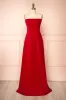 Izabella Red | A-line Maxi Dress with Open Back sold by Boutique 1861