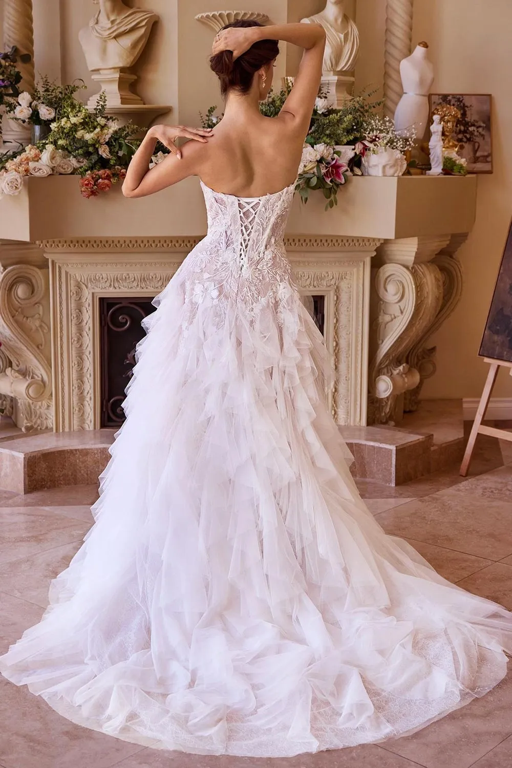 Trinity | Drop Waist Wedding Gown w/ Corset sold by Boutique 1861 product image thumbnail 2