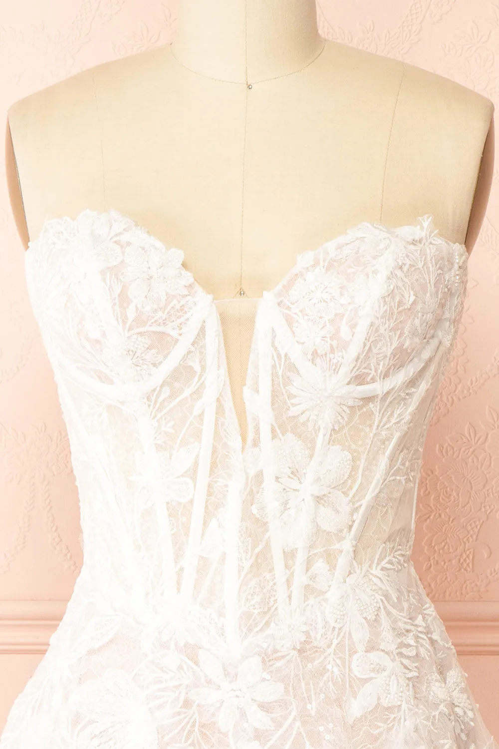Trinity | Drop Waist Wedding Gown w/ Corset sold by Boutique 1861 product image thumbnail 3