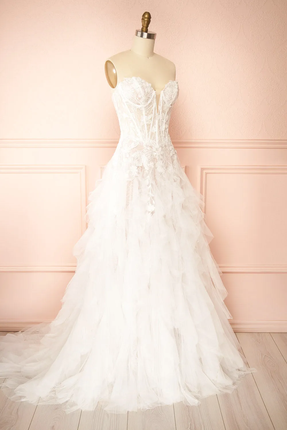 Trinity | Drop Waist Wedding Gown w/ Corset sold by Boutique 1861 product image thumbnail 4