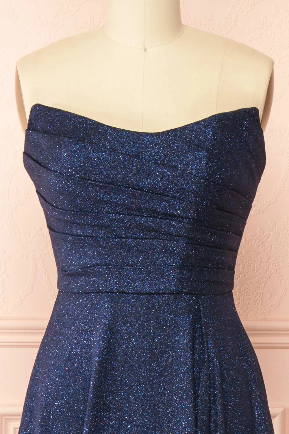 Fitzi Navy | Sparkly Strapless Maxi Dress with Pockets sold by Boutique 1861 product image thumbnail 3
