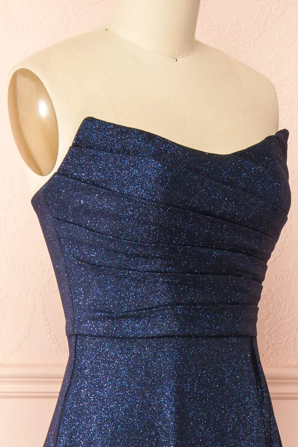 Fitzi Navy | Sparkly Strapless Maxi Dress with Pockets sold by Boutique 1861 product image thumbnail 5