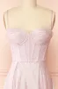 Malie | Sparkly Pink Corset Maxi Dress sold by Boutique 1861