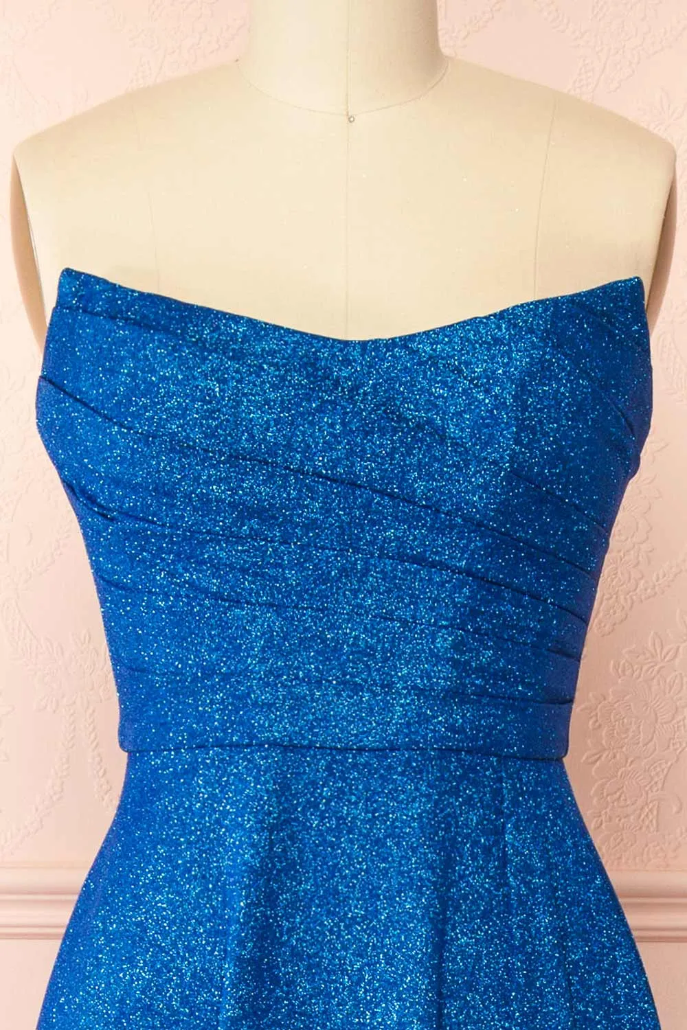 Fitzi Blue | Sparkly Strapless Maxi Dress w/ Slit sold by Boutique 1861 product image thumbnail 3