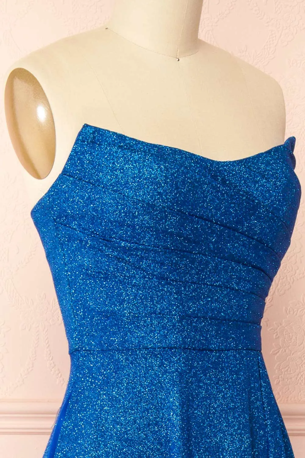 Fitzi Blue | Sparkly Strapless Maxi Dress w/ Slit sold by Boutique 1861 product image thumbnail 5