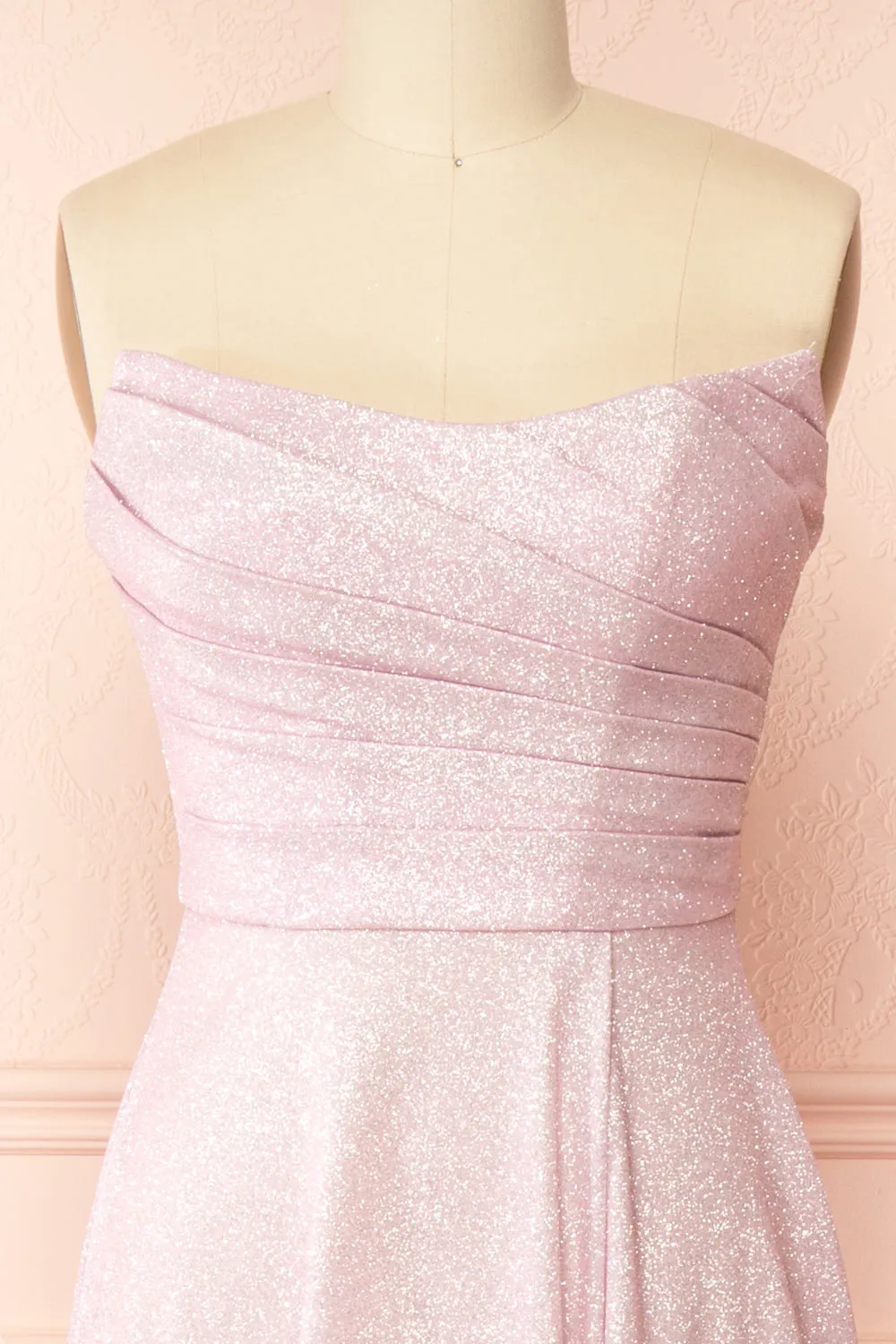 Fitzi Pink | Sparkly Strapless Maxi Dress with Pockets sold by Boutique 1861 product image thumbnail 3