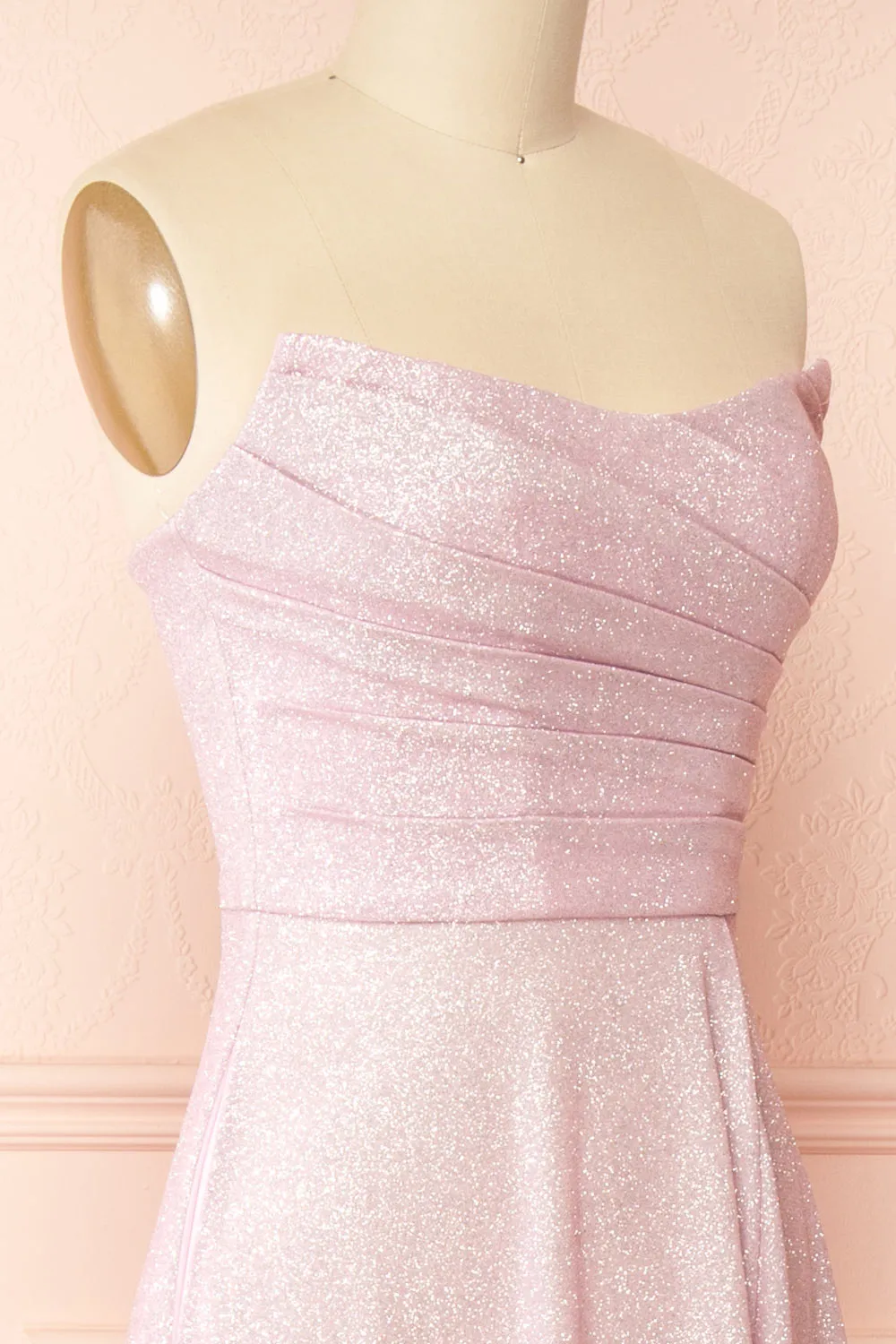 Fitzi Pink | Sparkly Strapless Maxi Dress with Pockets sold by Boutique 1861 product image thumbnail 5