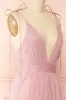 Hyedi Mauve | Tulle Gown with Plunging Neckline sold by Boutique 1861