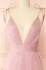 Hyedi Mauve | Tulle Gown with Plunging Neckline sold by Boutique 1861