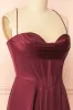 Misha Burgundy | Corset Cowl Neck Maxi Dress sold by Boutique 1861