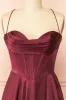 Misha Burgundy | Corset Cowl Neck Maxi Dress sold by Boutique 1861