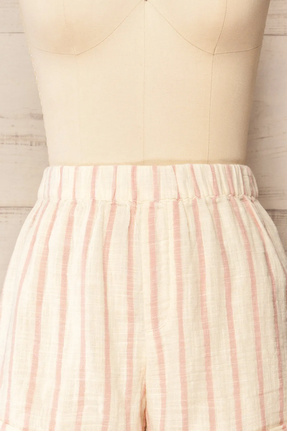 Altadena | Pink Striped Translucent Shorts sold by Boutique 1861 product image thumbnail 3