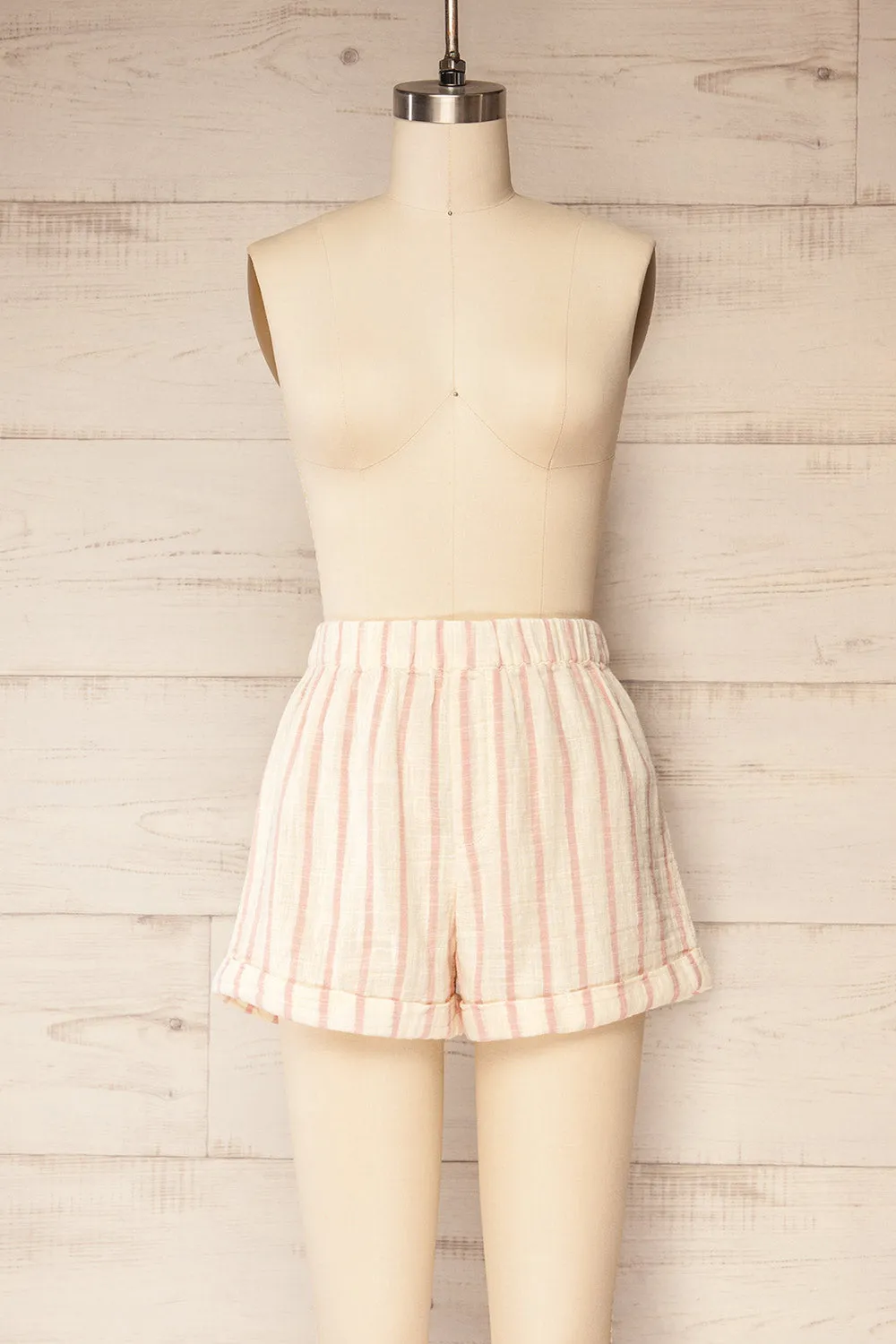 Altadena | Pink Striped Translucent Shorts sold by Boutique 1861