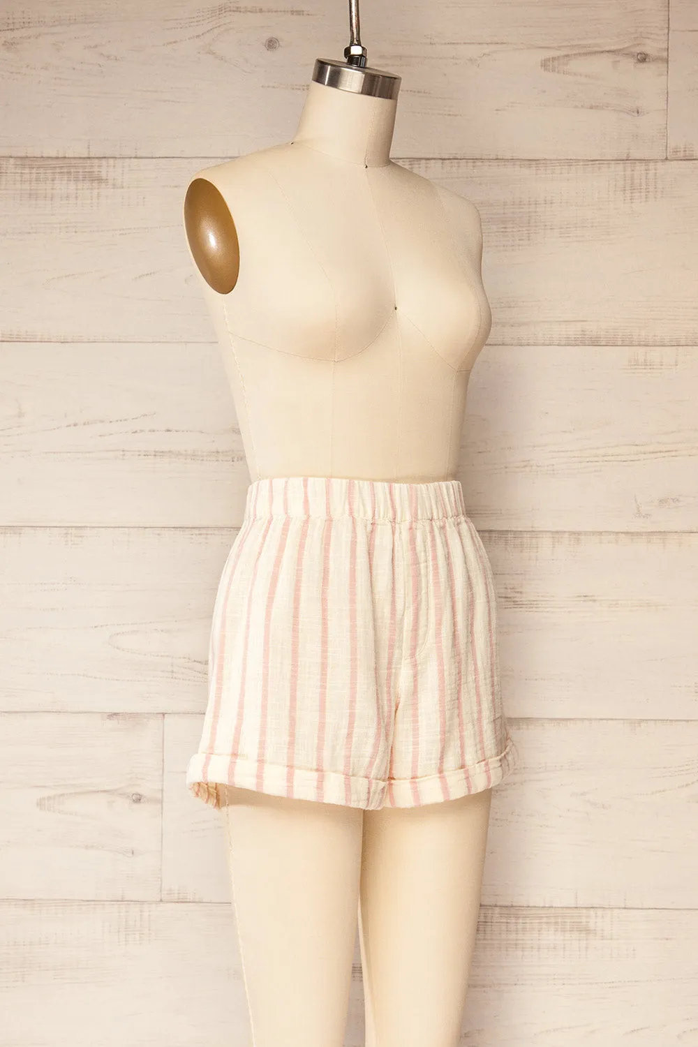 Altadena | Pink Striped Translucent Shorts sold by Boutique 1861 product image thumbnail 4
