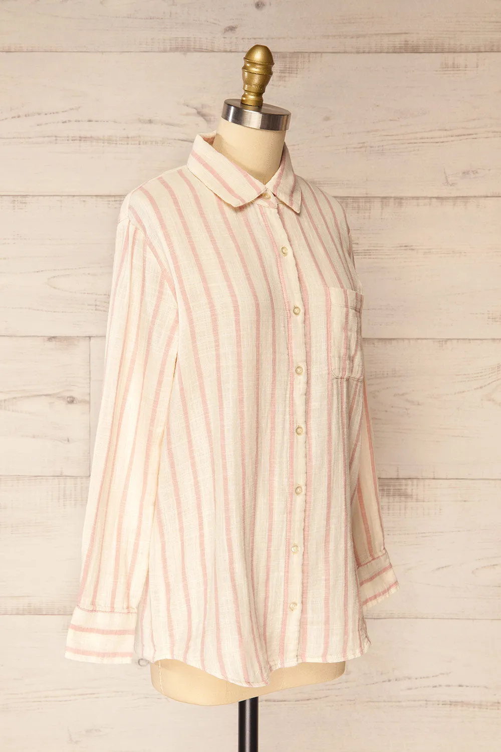Pasadena | Striped Long Translucent Shirt sold by Boutique 1861 product image thumbnail 4