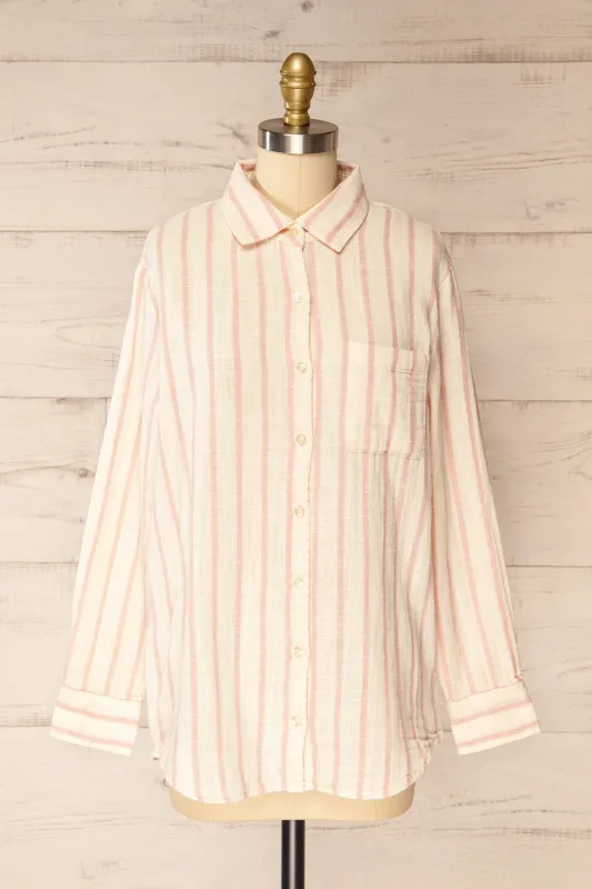 Pasadena | Striped Long Translucent Shirt sold by Boutique 1861