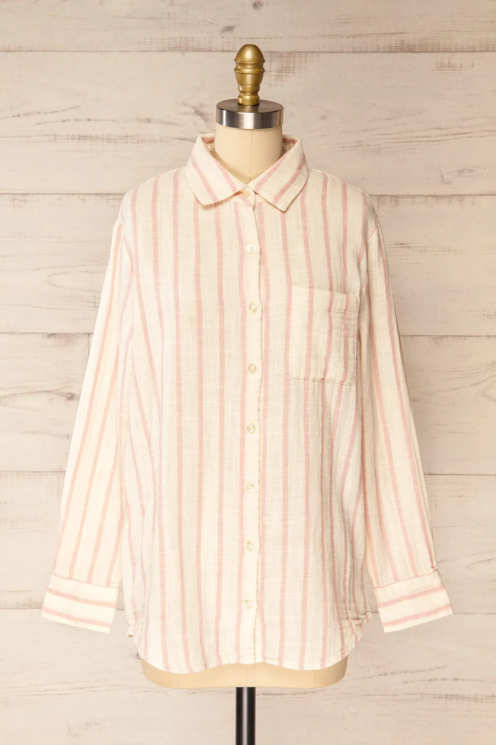 Pasadena | Striped Long Translucent Shirt sold by Boutique 1861