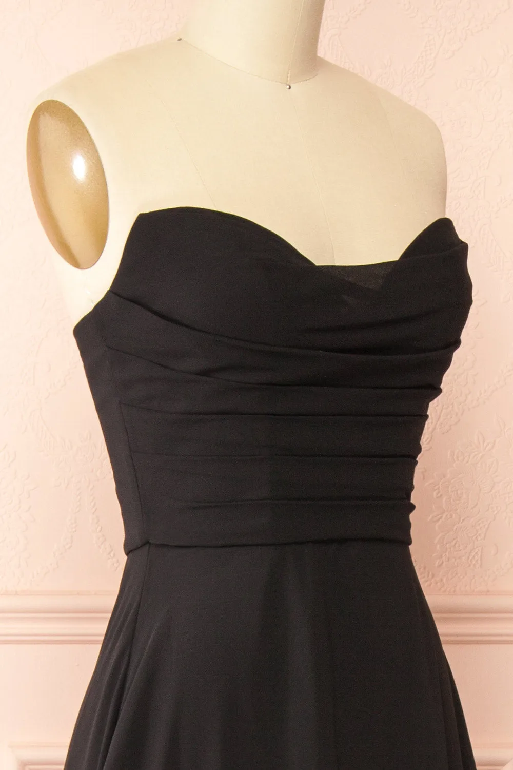 Janie Black | Chiffon Maxi Dress with Sweetheart Neckline sold by Boutique 1861 product image thumbnail 4