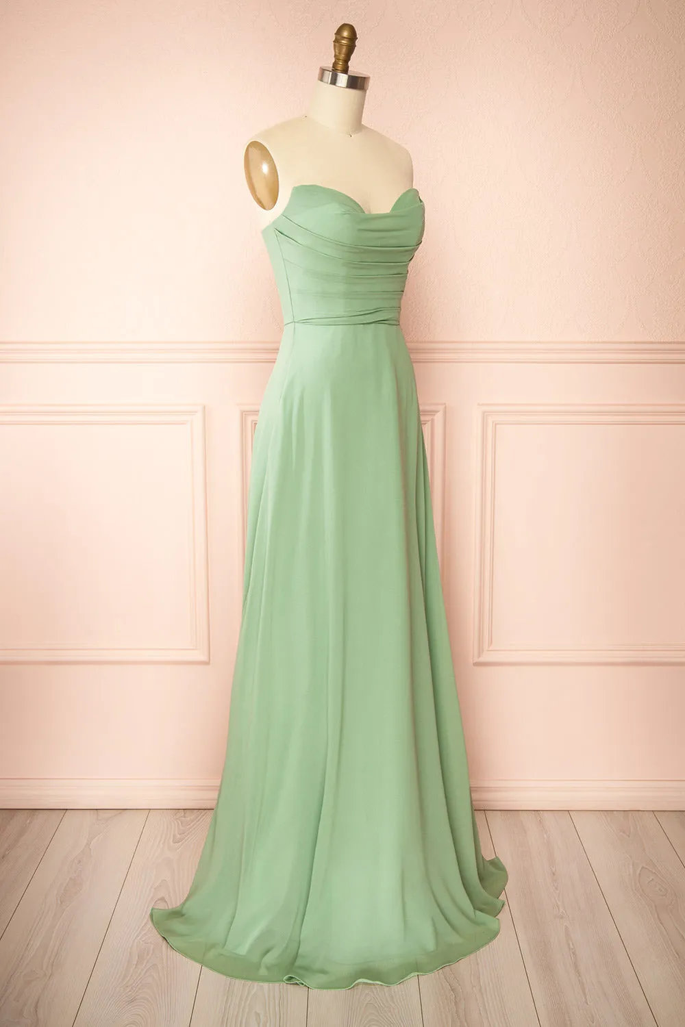 Janie Mint | Chiffon Maxi Dress with Neck Scarf sold by Boutique 1861 product image thumbnail 3